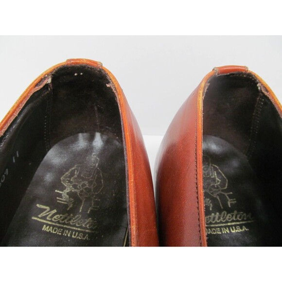 Nettleton Leather Half Strap Loafers Size 11 B/D Made In The USA - Picture 10 of 16